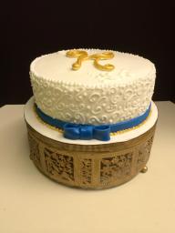 #447- Scroll Anniversary Cake